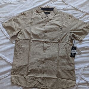 Roark Men's Short-Sleeve Button-Up Shirt in Tan
